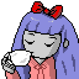doll sipping tea from a cup