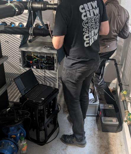 Die Technik in der Tiefgarage.