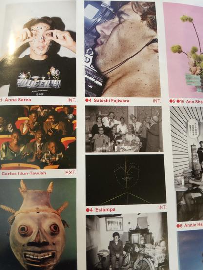 Getxophoto online program, photo of the 2025 festival program booklet artist images page.