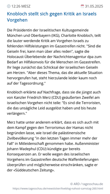Screenshot des Newstickerartikels, Link siehe oben.