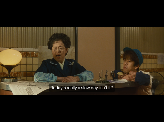 woman yawning saying “Today's really a slow day, isn't it?”
