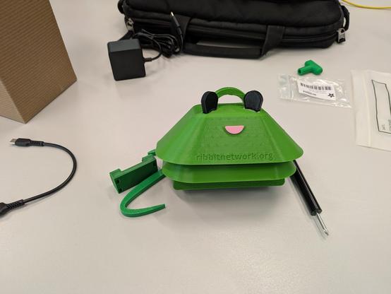CO2 sensor in a 3d printed frog.