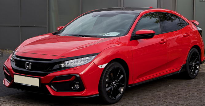 photo of a red honda civic