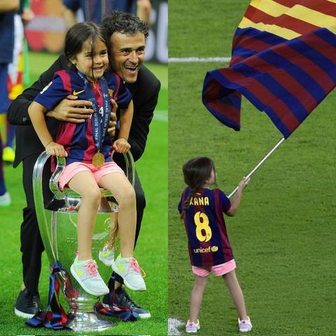 Luis Enrique con la piccola Xana