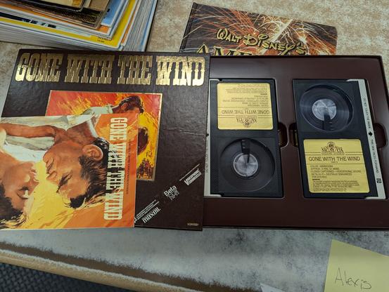 A photo of Gone With the Wind on motherfucking Betamax.