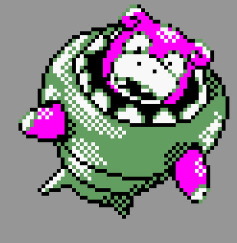 pixel art of mega slowbro in pokemon gold/silver style