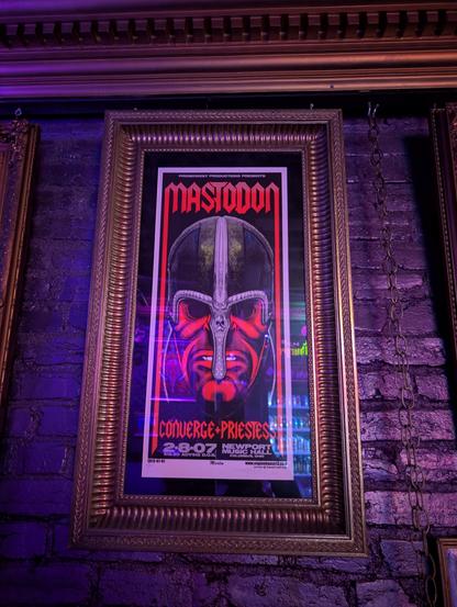 Poster in a bar or Mastodon converge priestess 2/8/07 Newport Music Hall