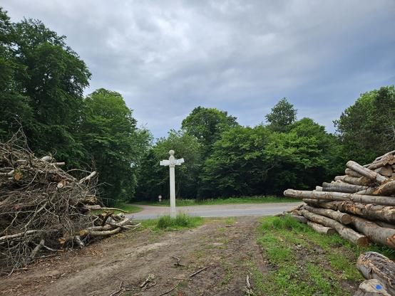 Carrefour de l'étoile à 3 km du départ de la #frenchroad66
