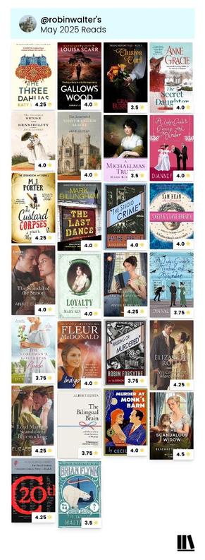 The 26 books the poster read in May, with the ratings he gave them.