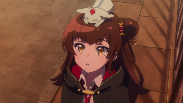 A tired carbuncle on a girl's head