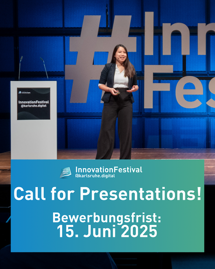 Mi Le von der MeinDein GmbH bei ihrem engagierten Pitch beim  InnovationFestivalKA 2023