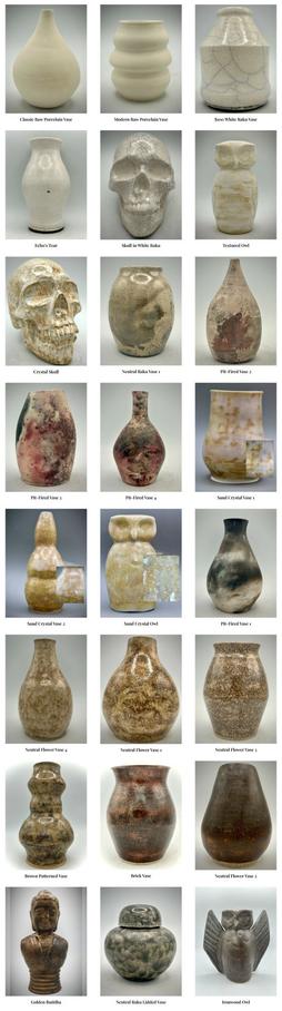 A collection of Alchemy's pottery from the Neutrals collection