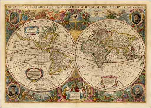 World map of globalization