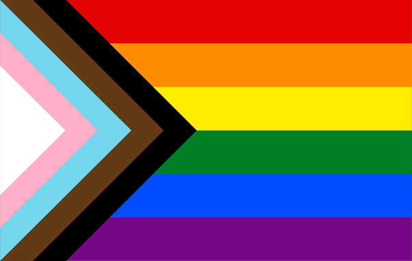 The Progress Pride Flag.