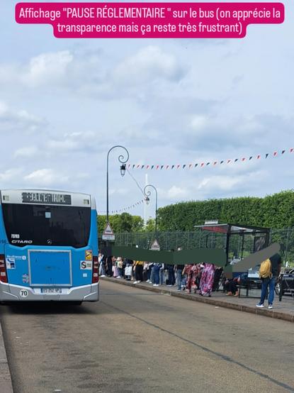 L'attente, et l'indication sur le bus PAUSE RÉGLEMENTAIRE