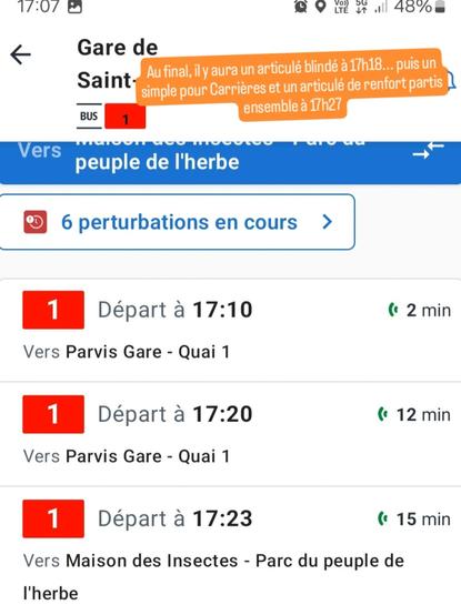 Horaires... pas respectés