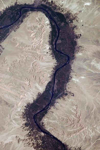 Nile river as seen from the ISS.