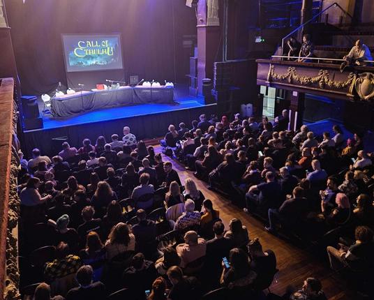 Call of Cthulhu Live in Birmingham. Photo of theatre audience waiting for the show to start.