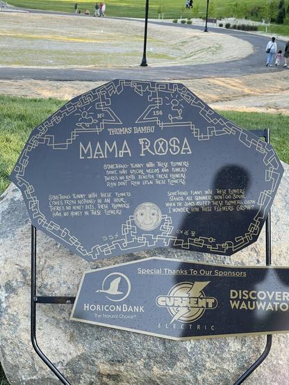 Poem along with the statues name: Mama Rosa