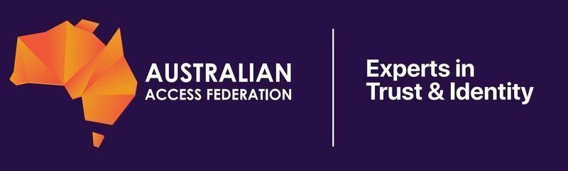 Australian Access Federation Experts in Trust & Identity with a stylised map of Australia in orange