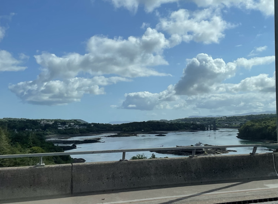 Menai bridge from Britannia bridge