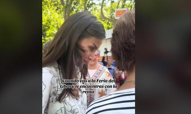 Un momento de la publicación de @tamaraquiroga86 sobre la reina. (TIKTOK / @tamaraquiroga86)