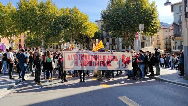 Manifestació contra l'extrema dreta a Ripoll l'octubre de 2024 (Europa Press)