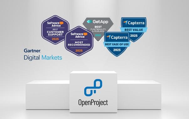 OpenProject has been named one of the top project management tools of 2025 by Gartner Digital Markets