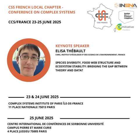 9:00-9:45 Keynote speaker Elisa Thébault, Species diversity, food web structure and ecosystem stability: bridging the gap between theory and data?