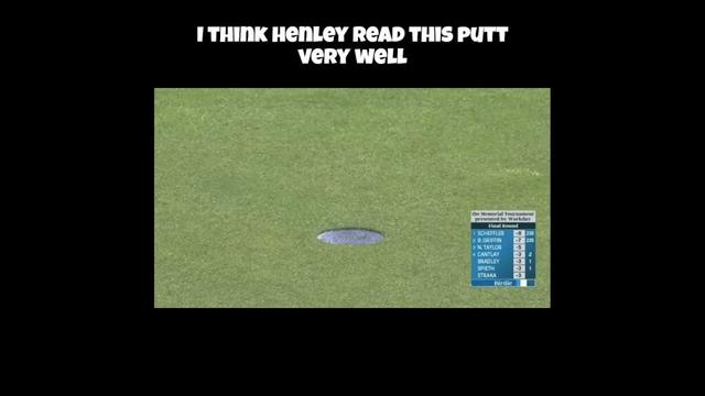 Russell Henley Makes Terrific Birdie Putt! #golf #russellhenley #pgatour