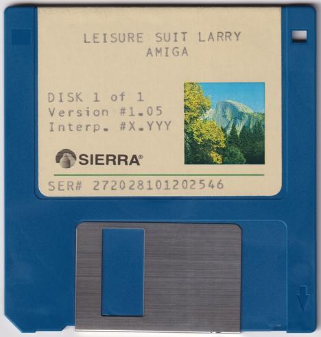 Leisure Suit Larry for the Amiga, the floppy disk
