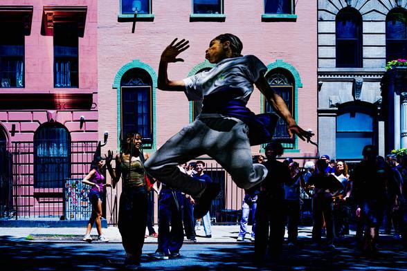 Dance Parade. Astor Place. East Village. New York City.

Dancing to the title track from the movie FAME.