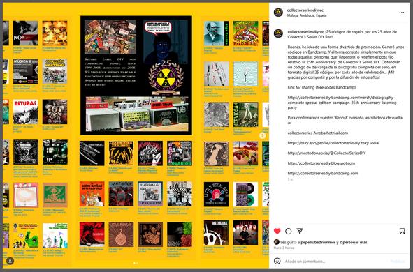 Damos por inaugurado el Instagram de @collectorseriesdiy.bsky.social  Síguenos para poder estar al día de todas las novedades y noticias relativas al sello, #distri, #colectivos amigables y amigos afines a nuestra #música favorita https://www.instagram.com/collectorseriesdiyrec #Sellos #Press #Music