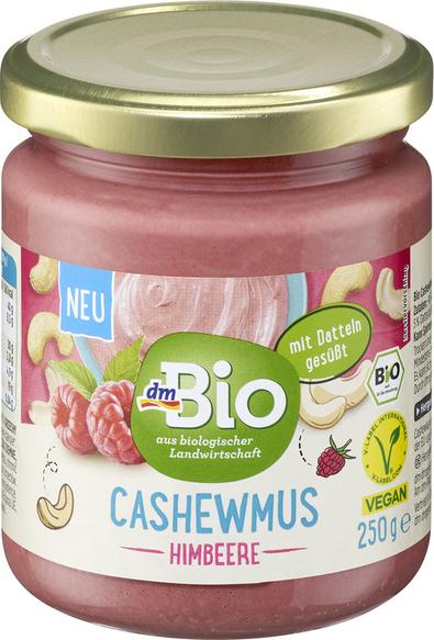 dm-Artikel "dmBio Cashewmus Himbeere".