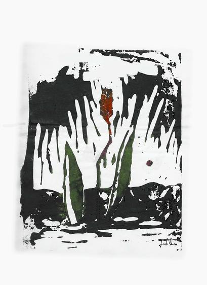 🌿 Linolschnitt von Johann Seidl
Titel: Wassersprache

Ein einziger Halm
aus schwarzem Grund,
aufragt die Wolken ins Meer.
Ein Ruf der Stille weht,
ein Wispern ins Schilf.

🖤 Linoldruck, Handabzug auf Papier
🖋️ Gartenpoet

#Linolschnitt #Druckgrafik #Poesie #JohannSeidl #Naturkunst #SchwarzWeißKunst #Gartenpoet #KunstundSchreiben #Printmaking #PoeticArt


---

Alt-Text (de/en):
Linolschnitt mit expressivem Schwarzweißkontrast und dezenten Farbakzenten: Ein einzelner rotbrauner Halm wächst aus dunklem Grund zwischen stilisierten Schilfblättern. Die Formen erinnern an Licht, Wasser und Bewegung. Signiert unten rechts. Foto by Johann Seidl, Gartenpoet.

Linocut with expressive black and white contrast and subtle color highlights: A single reddish-brown stalk grows from a dark base between stylized reed leaves. The forms evoke light, water, and motion. Signed bottom right. Photo by Johann Seidl, Gartenpoet.