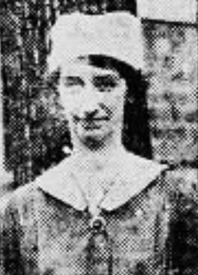 Mary McMillan, from a 1919 newspaper, in nurse's uniform