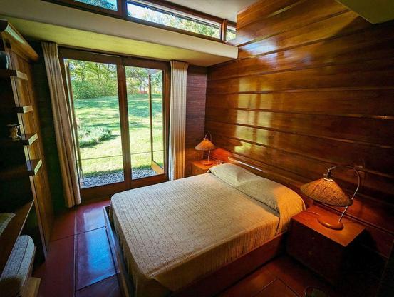 One of a series of photographs taken at a state park in Iowa that features a Frank Lloyd Wright-designed home.