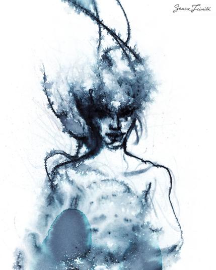 A mysterious messy ink painting