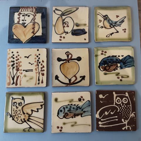 #TilesonTuesday Slipware tiles, Niek Hoogland, Steyl, NL