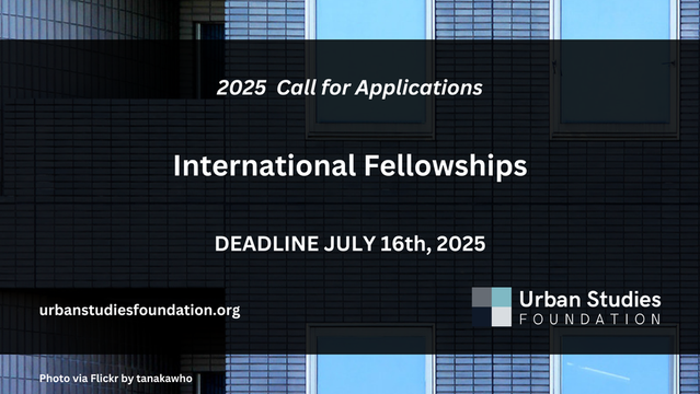 [Image Description: Flyer with USF Logo for the 2025 CALL FOR APPLICATIONS of the International Fellowships on a Photo via Flickr by tanakawho]