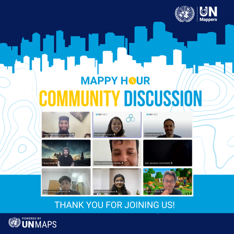 UN Mappers May Mappy Hour group photo