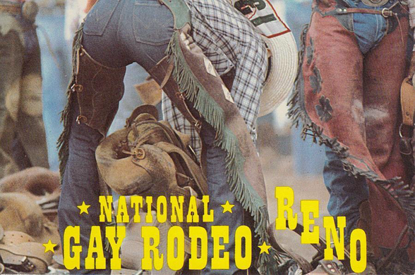 Postcard shows two cowboy wrangling with a saddle