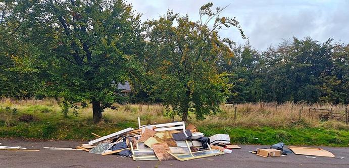 Fly-tipped waste