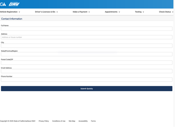 Phishing campaign - DMV portal