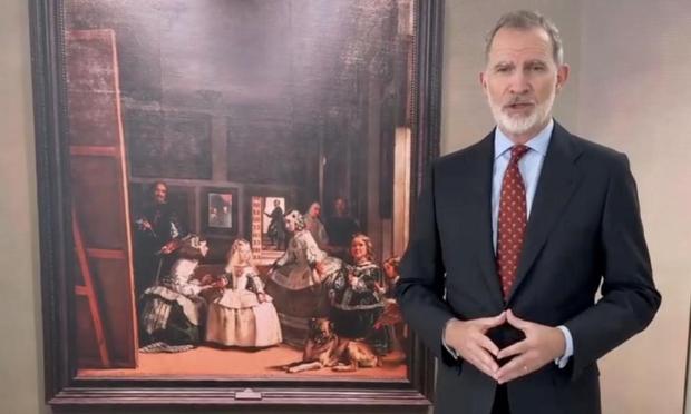 El rey delante de 'Las Meninas' (museo del Prado)