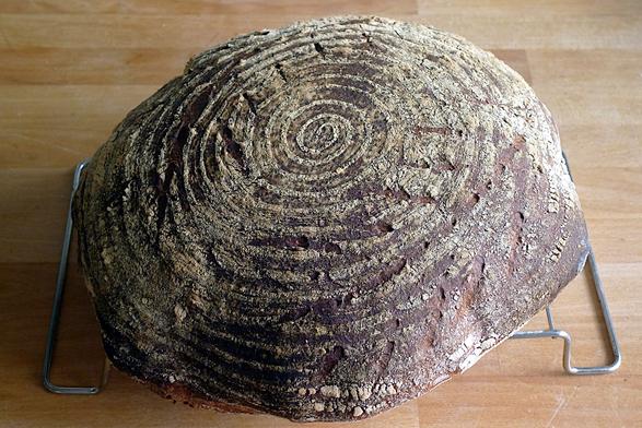 Top view of the same loaf.