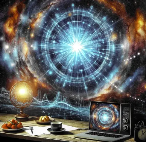 generata AI radiazione cosmica di fondo dell'universo