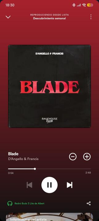 Blade song in Spotify