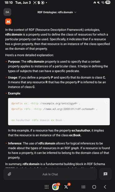 Description of rdfs:domain