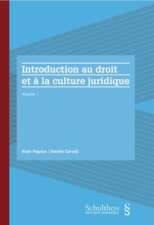 Jaquette du livre intitulé Introduction au droit et à la culture juridique